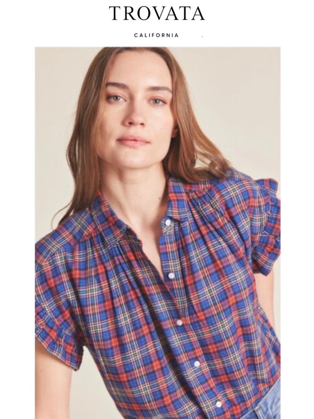 Trovata Birds of Paradis Marianne B Ruffle Sleeve Blouse